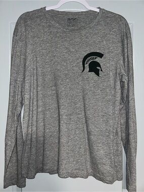 Gray Michigan State Skyline long sleeve shirt